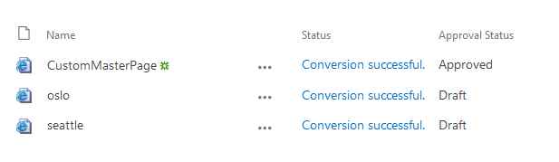 Click the approved page 